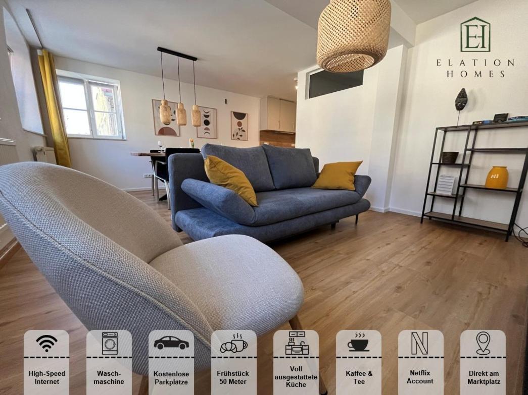 Traumhafte Business & Relax Wohnung Direkt Im Stadtkern Oettingens By Elation Homes Oettingen in Bayern Exterior photo